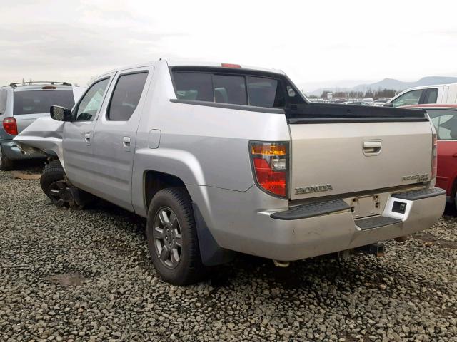 2HJYK16358H514398 - 2008 HONDA RIDGELINE SILVER photo 3