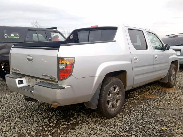 2HJYK16358H514398 - 2008 HONDA RIDGELINE SILVER photo 4