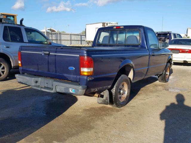 1FTCR10U5PPB07316 - 1993 FORD RANGER BLUE photo 4