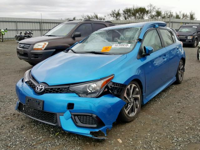 JTNKARJE7HJ549720 - 2017 TOYOTA COROLLA IM BLUE photo 2