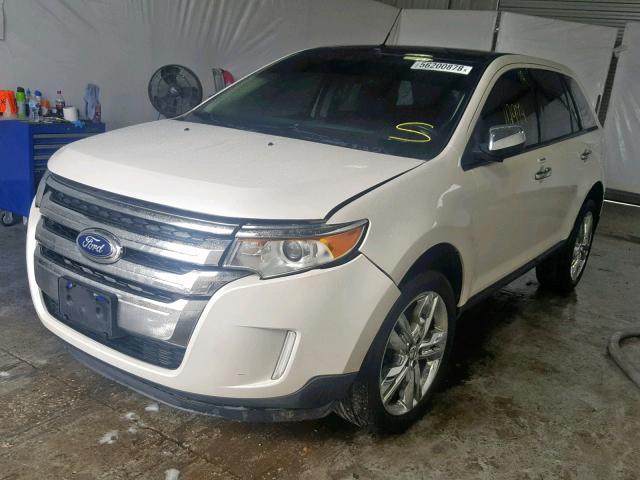 2FMDK4JC8DBA39494 - 2013 FORD EDGE SEL WHITE photo 2