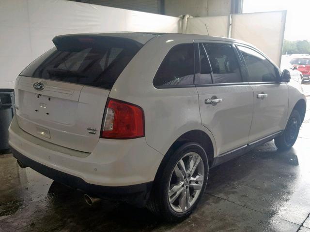 2FMDK4JC8DBA39494 - 2013 FORD EDGE SEL WHITE photo 4