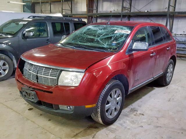 2LMDU88C37BJ25067 - 2007 LINCOLN MKX RED photo 2