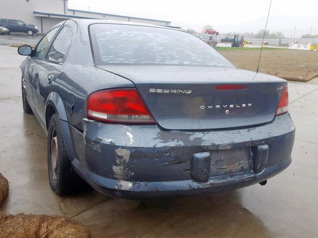 1C3EL46X02N239373 - 2002 CHRYSLER SEBRING LX GRAY photo 3