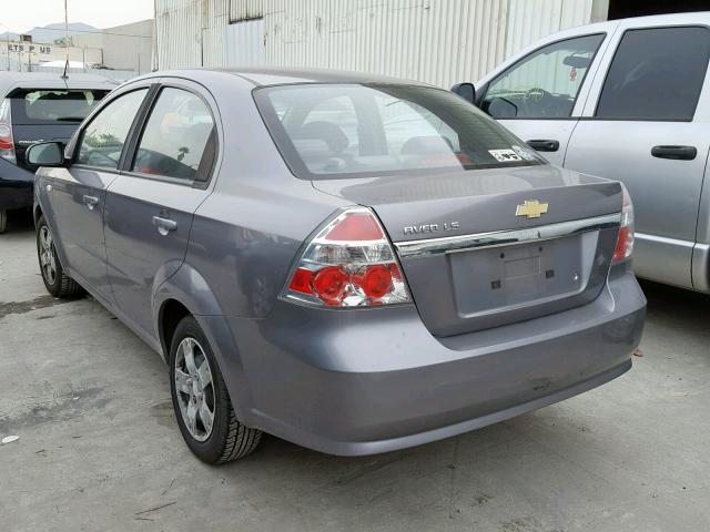 KL1TD56688B057516 - 2008 CHEVROLET AVEO BASE Grau Foto 3