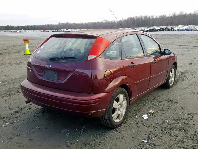 1FAFP37N97W279051 - 2007 FORD FOCUS ZX5 MAROON photo 4