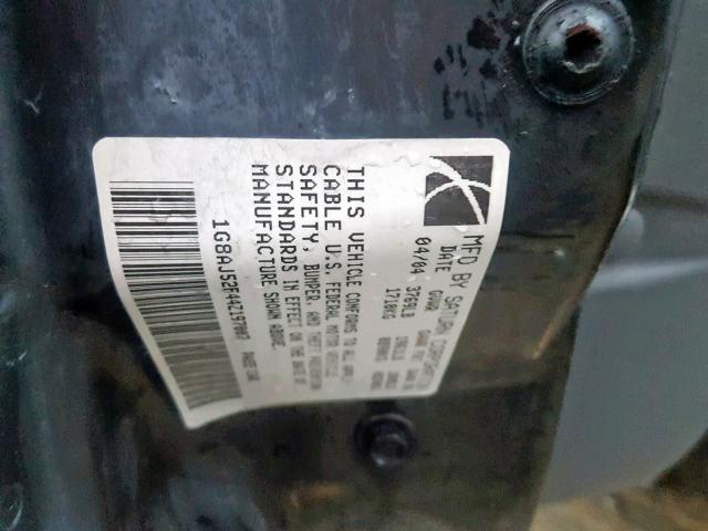 1G8AJ52F44Z197007 - 2004 SATURN ION LEVEL GRAY photo 10