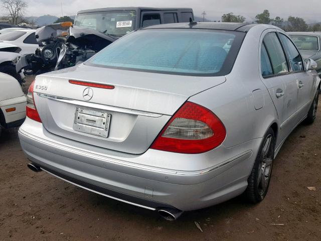 WDBUF56X18B283962 - 2008 MERCEDES-BENZ E 350 SILVER photo 4