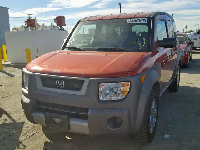 5J6YH28554L000257 - 2004 HONDA ELEMENT EX ORANGE photo 2