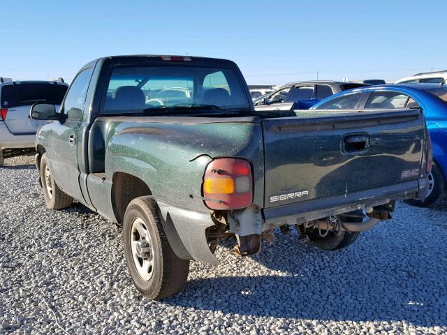 1GTEC14W01Z128107 - 2001 GMC NEW SIERRA GREEN photo 3