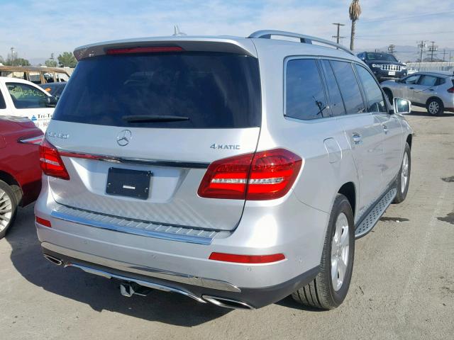 4JGDF6EE1HA746322 - 2017 MERCEDES-BENZ GLS 450 4M SILVER photo 4