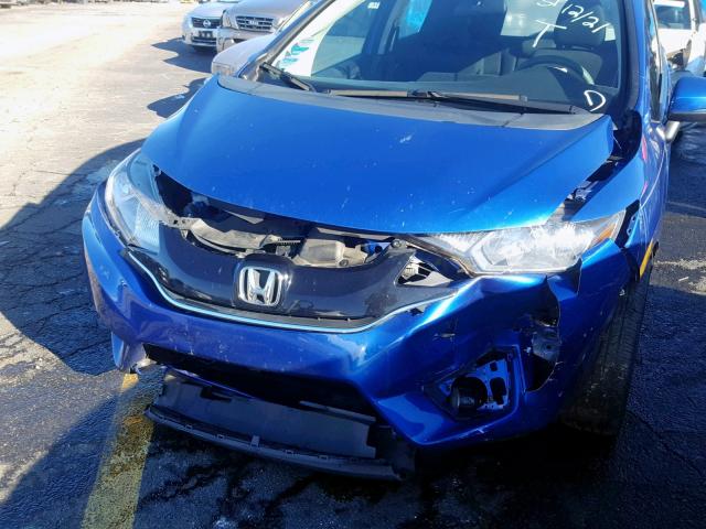 3HGGK5H82FM785967 - 2015 HONDA FIT EX BLUE photo 9