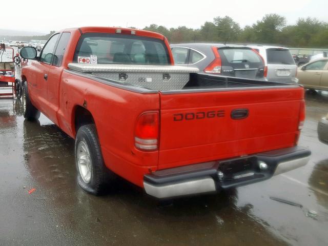 1B7GL22X6YS646333 - 2000 DODGE DAKOTA RED photo 3