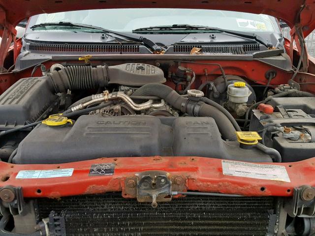 1B7GL22X6YS646333 - 2000 DODGE DAKOTA RED photo 7