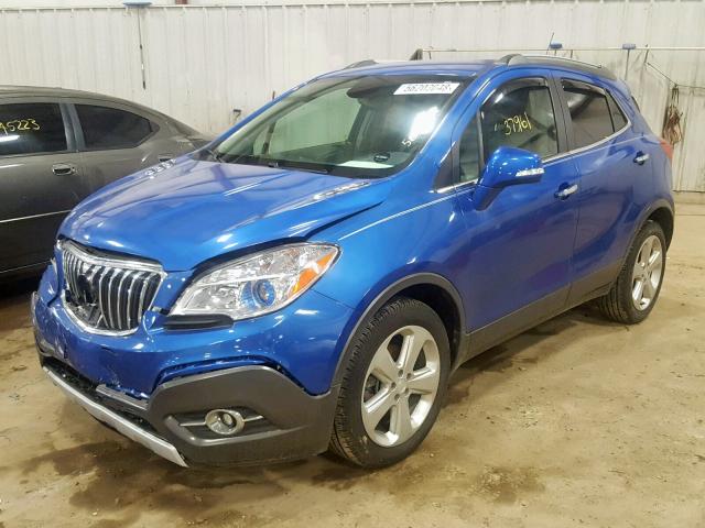 KL4CJCSB1FB178212 - 2015 BUICK ENCORE BLUE photo 2