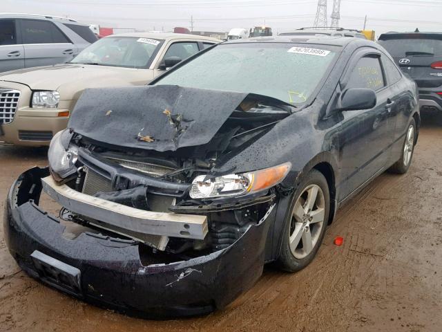 2HGFG12918H560349 - 2008 HONDA CIVIC EXL BLACK photo 2