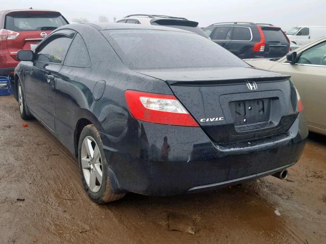 2HGFG12918H560349 - 2008 HONDA CIVIC EXL BLACK photo 3