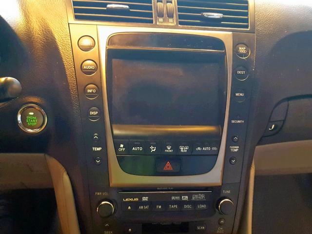 JTHBH96S665003588 - 2006 LEXUS GS GENERAT BLACK photo 9