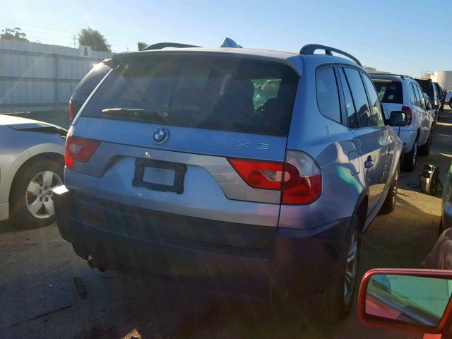 WBXPA93425WD20896 - 2005 BMW X3 3.0I GRAY photo 4