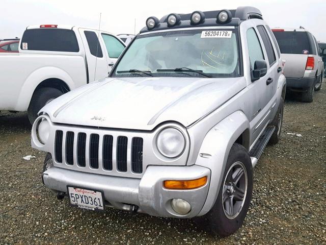 1J8GL38K13W589924 - 2003 JEEP LIBERTY RE SILVER photo 2