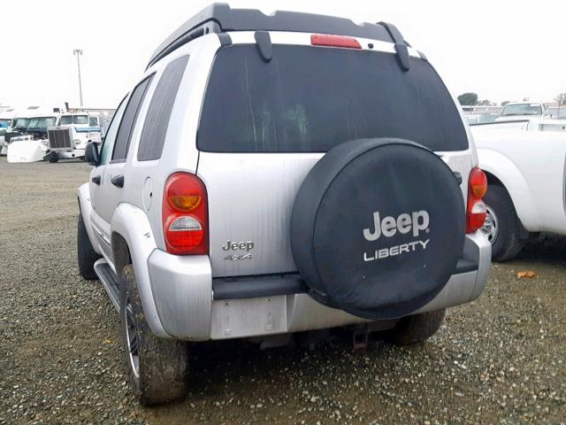 1J8GL38K13W589924 - 2003 JEEP LIBERTY RE SILVER photo 3