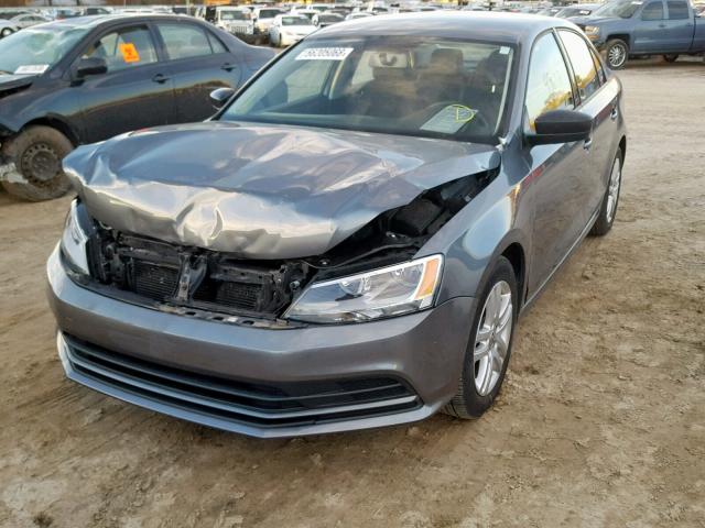 3VW3A7AJ2FM206000 - 2015 VOLKSWAGEN JETTA TDI GRAY photo 2