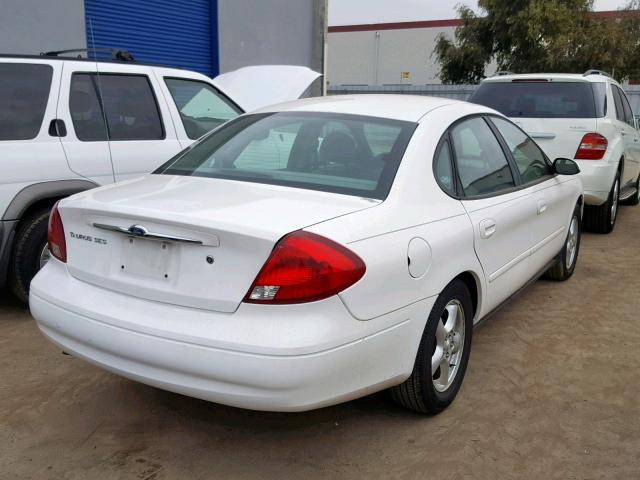 1FAFP55223G218665 - 2003 FORD TAURUS SES WHITE photo 4