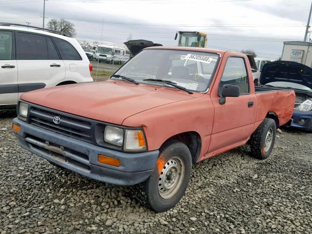 JT4RN81A7P5164681 - 1993 TOYOTA PICKUP 1/2 RED photo 2