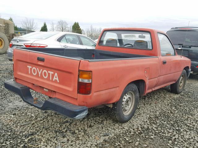 JT4RN81A7P5164681 - 1993 TOYOTA PICKUP 1/2 RED photo 4