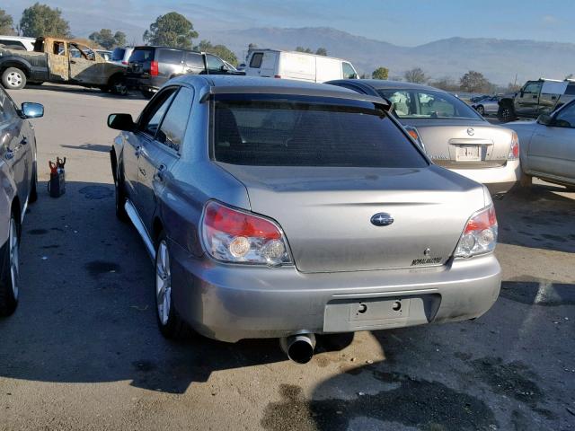 JF1GD74657G519854 - 2007 SUBARU IMPREZA WR GRAY photo 3