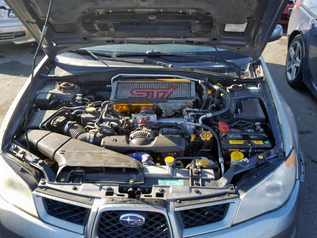 JF1GD74657G519854 - 2007 SUBARU IMPREZA WR GRAY photo 7