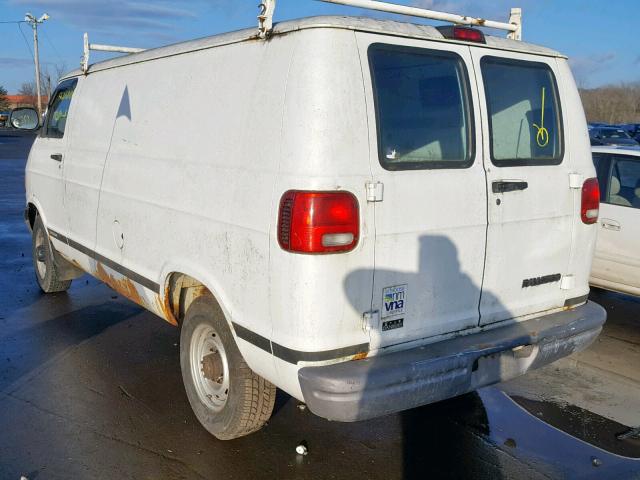 2B7JB21Y92K140841 - 2002 DODGE RAM VAN B2 WHITE photo 3