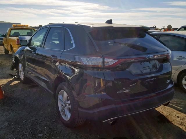 2FMPK3J99HBB74601 - 2017 FORD EDGE SEL BLACK photo 3