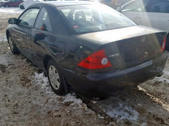 1HGEM22345L048332 - 2005 HONDA CIVIC DX V BLACK photo 3