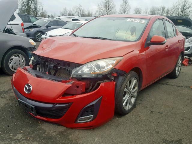 JM1BL1S60A1196220 - 2010 MAZDA 3 S RED photo 2