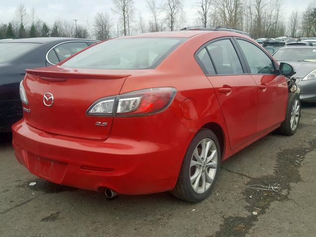 JM1BL1S60A1196220 - 2010 MAZDA 3 S RED photo 4