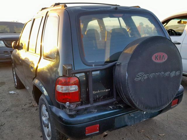 KNDJB723X15031453 - 2001 KIA SPORTAGE GREEN photo 3