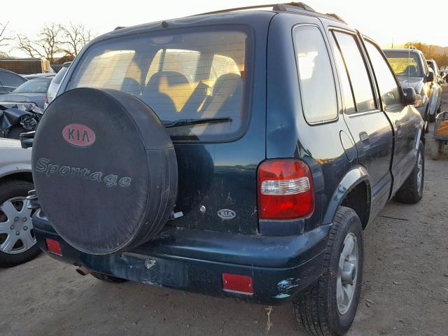 KNDJB723X15031453 - 2001 KIA SPORTAGE GREEN photo 4