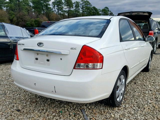 KNAFE121285558788 - 2008 KIA SPECTRA EX WHITE photo 4