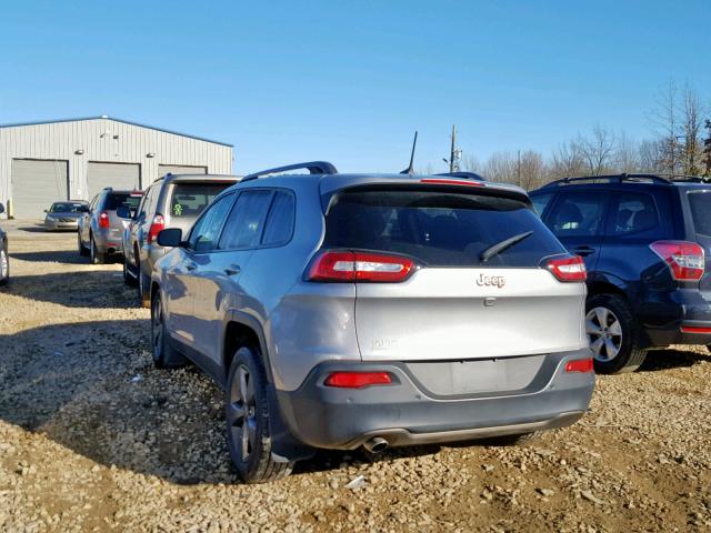 1C4PJLCB4GW256496 - 2016 JEEP CHEROKEE L GRAY photo 3