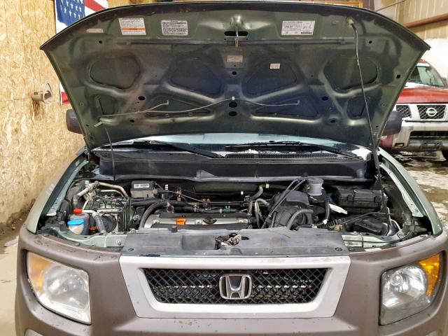 5J6YH28573L029645 - 2003 HONDA ELEMENT EX GREEN photo 7