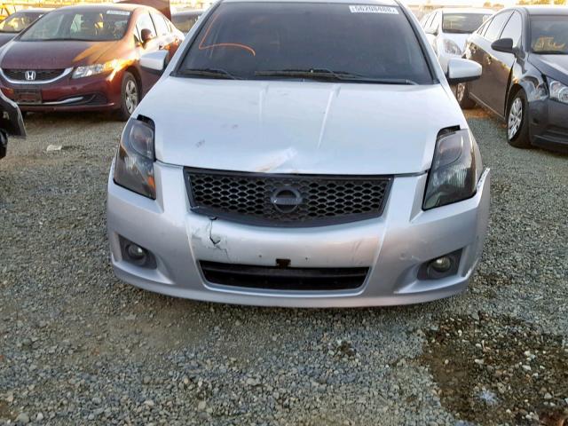 3N1AB6AP7CL618441 - 2012 NISSAN SENTRA 2.0 SILVER photo 9