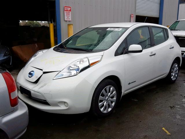 1N4AZ0CP0DC406809 - 2013 NISSAN LEAF S WHITE photo 2