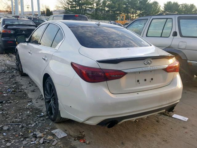 JN1EV7AR7JM435222 - 2018 INFINITI Q50 LUXE WHITE photo 3