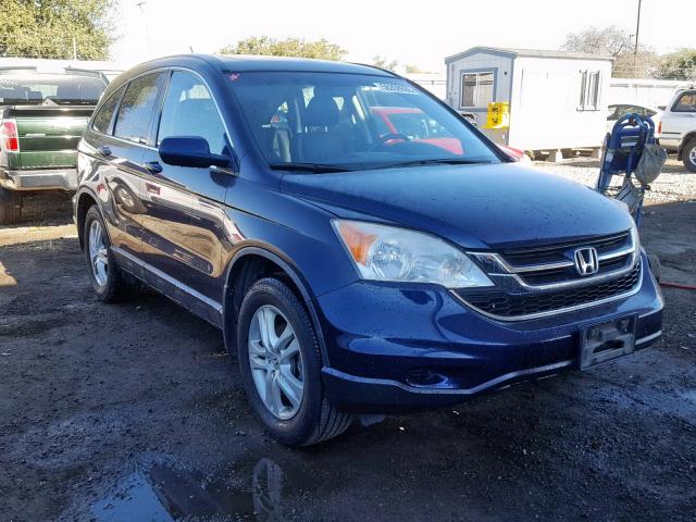 JHLRE4H78AC002051 - 2010 HONDA CR-V EXL BLUE photo 1