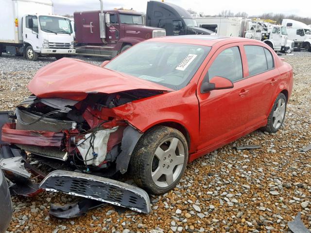 1G1AF5F52A7189948 - 2010 CHEVROLET COBALT 2LT RED photo 2