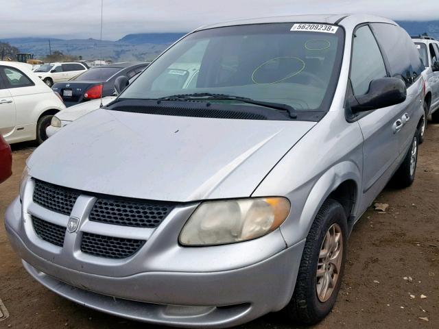 1D4GP45343B199635 - 2003 DODGE CARAVAN SP SILVER photo 2