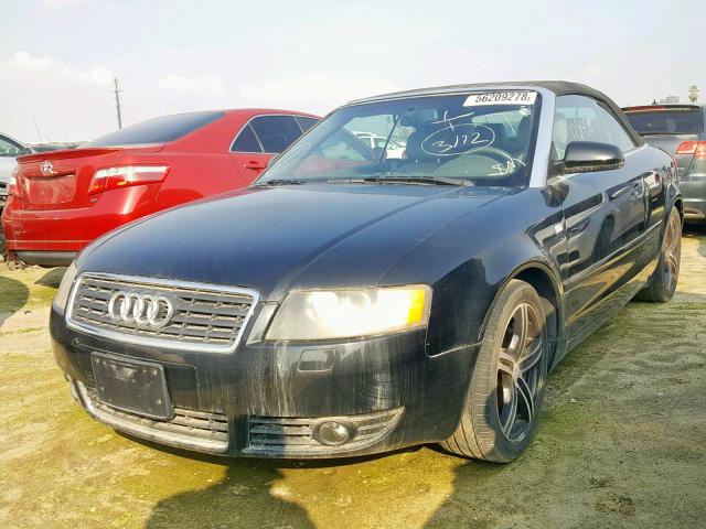 WAUAT48H14K008645 - 2004 AUDI A4 3.0 CAB BLACK photo 2