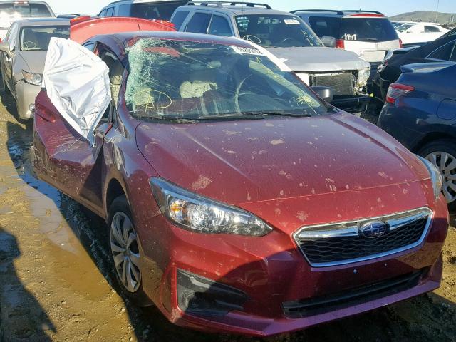 4S3GKAA64J1622906 - 2018 SUBARU IMPREZA RED photo 1