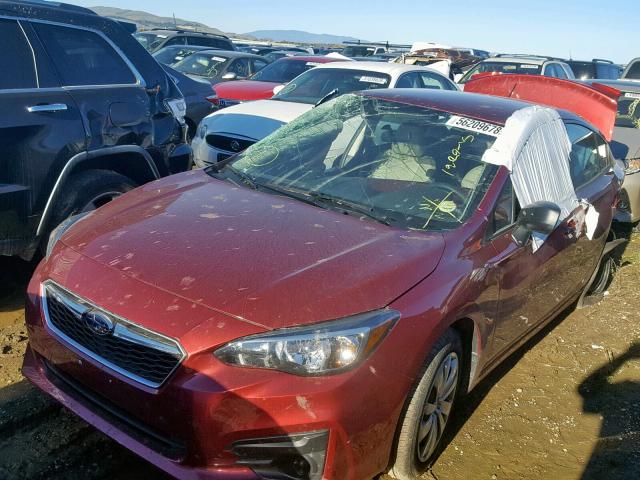 4S3GKAA64J1622906 - 2018 SUBARU IMPREZA RED photo 2